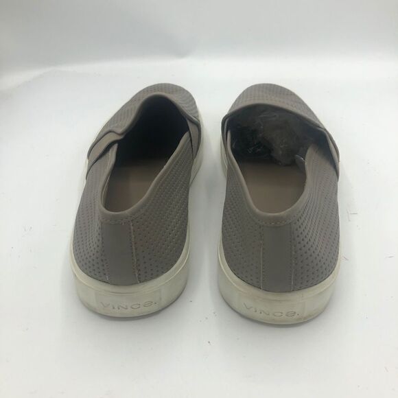 Vince. Blair Slip On Gray Sneakers Perforated 7.5 7 1/2 White Slides - Picture 2 of 7